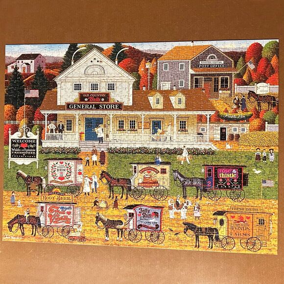 Storin' Up Charles Wysocki 1000 Piece Jigsaw Puzzle Buffalo Games - Complete - Picture 3 of 8